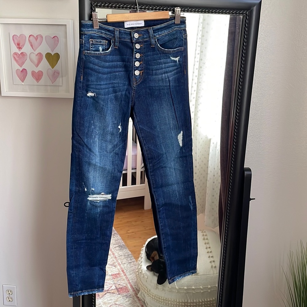 NWT Flying Monkey Distressed Skinny Jean